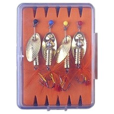 999피싱 스푼 회전 블레이드 골드 베이트 스피너 루어 꺽지 4종 세트, 1세트, 4.59g, 혼합색상