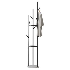 Roylife 堅固立式衣架 32 x 170 cm, 黑色 + 白色(底座)