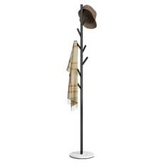 Roylife 簡約線條設計立式衣架 30 x 173 cm, 黑色 + 白色(底座)