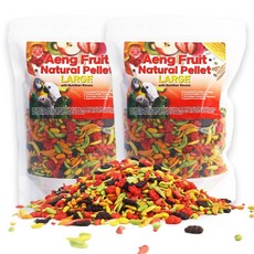 앵프룻 앵무새 대형 과일 펠렛 먹이, 500g, 2개