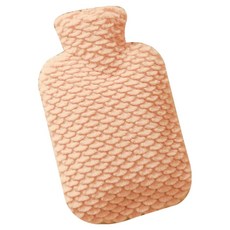 Kyhome 毛絨註水熱水袋/保暖冰敷袋 粉色 1L, 1個