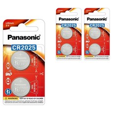 파나소닉 파워세이프티패키지 리튬 코인건전지 CR2025, 2개입, 3개