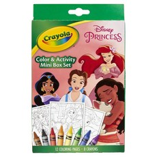 크레욜라 컬러링 크레용 미니박스 디즈니 프린세스, 8색, 1개