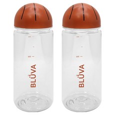 Bluba 刻度標示Tritan便攜式運動水瓶, 2個, 350ml, 籃球帽