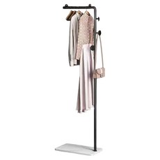 Roylife 增添時尚感的奢華掛衣架 升級款, 黑色 + 白色(底座)