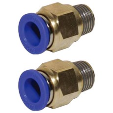 KPC 에어 원터치 휘팅 부속 피팅 숫나사 PC 06-M6, 2개