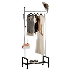 Roylife 多功能站立式衣架, 霧面黑