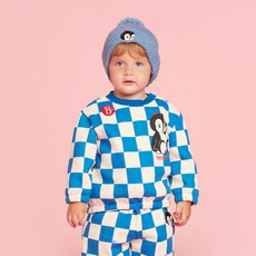 BEBE DE PINO 兒童用 Hugo 全版格紋刷毛大學T恤 BP34MR119