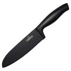 cuoco 420粉末鋼三德刀, 1個, 黑色