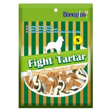 Boneplus 綜合雙色潔牙骨結平裝包 S, 綜合, 1個, 100g