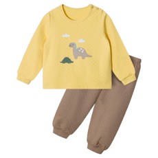 unifriend My Dino 三層保暖棉質九分上下內衣套組