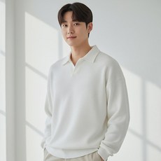 DANGOON 男性舒適寬鬆混色開領針織衫 LW_K039