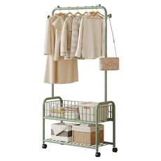 洛伊層架用雙層收納掛衣架, 綠色