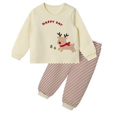 unifriend 快樂魯道夫三層棉九分保暖內衣上下衣套組