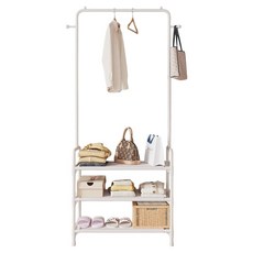 ROY 實用收納三層衣架, 白色