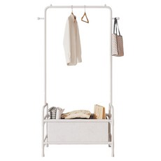 로이 실속있는 파우치 수납 2단 행거, 화이트