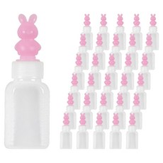 PE 분홍 토끼 뚜껑 캐릭터 물약병 RABB 20ml, 100개