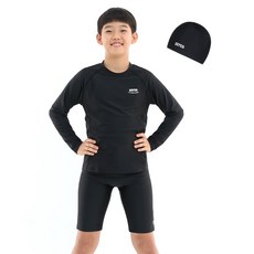 zetessport 男童用 Splash 室內泳裝 + 泳帽組 1692