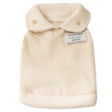 寵物寵穿搭系列典雅寵毛孩翻領背心衣款, 1個, 米色