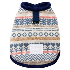 寵物寵穿搭系列雪花拼圖寵毛孩馬甲衣, 藍色, 1個