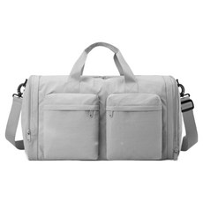 FEEL WAVE 可折疊大容量軟式旅行袋, 灰色, 1個