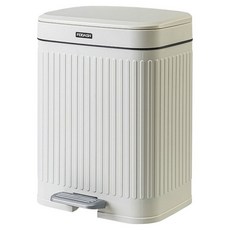 FEIDASH 飛達三和 垃圾桶 12L 手按腳踩雙用款, 灰白色