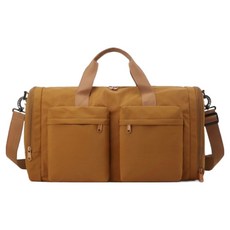 FEEL WAVE 可折疊大容量軟式旅行袋, 駝色, 1個