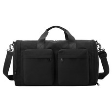 FEEL WAVE 可折疊大容量軟式旅行袋, 黑色, 1個