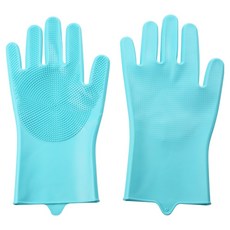 寵物洗澡手套, 1套, 藍色