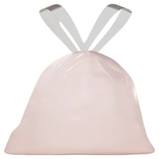 이거닷 다용도 조임끈 쓰레기 비닐봉투 아이스베리 파우더 핑크색, 300개, 20L