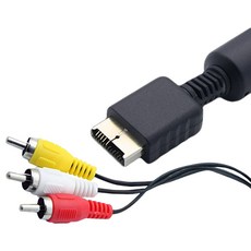 컴스 게임기 AV 케이블 PS II 1.7m 3RCA, 1개