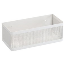 磁吸收納盒 大號 附磁條, 1個, 白色