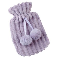 Solre 可愛水瓶 熱水熱敷袋 紫色 21 x 33 x 3 cm 2000ml, 1個