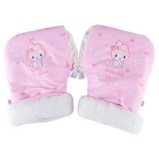 三麗鷗美樂蒂圖案滑板車手套組 (雙手), 粉紅色, 1套