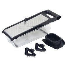 bella cuisine 3種刀片不鏽鋼切菜器含容器組, 1套, 黑色