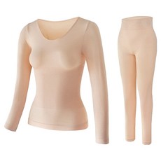 SEEYU 女款圓領保暖內衣褲套裝