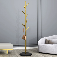 羅伊 纖細型立式衣架 30 x 170 cm, 金色 + 黑色(底座)