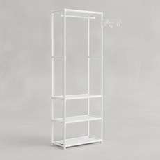 ROI 簡易組裝型收納衣架 方形, 白色