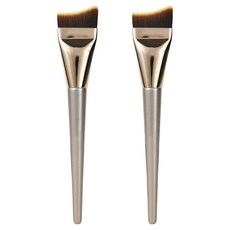 딥톡 피쉬테일 경사각 파운데이션 커버 브러쉬 DT0972, 2개, 실버