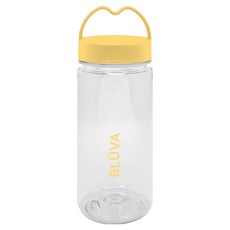 블루바 눈금표시 트라이탄 하트캡 쉐이커 보틀, 1개, 350ml, 옐로우