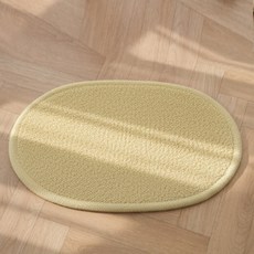 Rich Rug 韓國製 浴室 廚房 廁所 腳踏墊 3 橢圓形, 米色