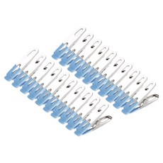 Happy Goods 強力不鏽鋼高級曬衣夾 5cm, 藍色b, 20個