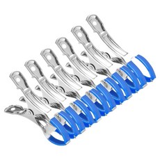 Happy Goods 強力不鏽鋼高級曬衣夾 8.5cm, 藍色a, 6個