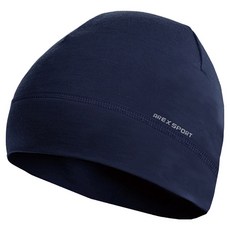 AREX SPORT 登山健行恆溫機能美麗諾羊毛保暖帽 AS-3236, 深夜藍
