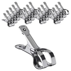 Happy Goods 不鏽鋼多用途大型曬衣夾 L, 銀色a, 18個