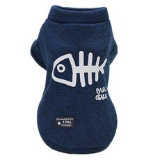 寵物寵穿搭系列魚骨頭寵毛孩兩腳衣, 藍色, 1個