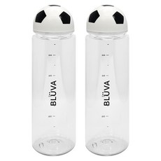 Blue Bar 刻度標示Tritan便攜式運動水瓶 足球瓶蓋, 2個, 500ml, 混合色