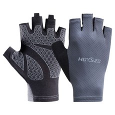 HBYSZB 데일블룸 자전거 등산트래킹 여름 쿨 손가락반장갑, 그레이, 1세트