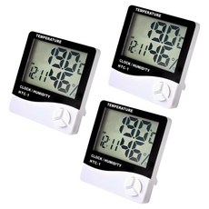 LAB&TOOLS 數位桌型溫濕度計 HTC-1, 混合色, 3個