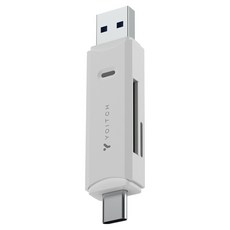 요이치 메모리 블랙박스 멀티 2in1 Micro SD TF 카드 리더기 c타입 / usb타입, 화이트, 1개, YG-CRCA300